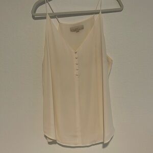 LOFT - Cream Polyester Double Lined Cami - Size XL